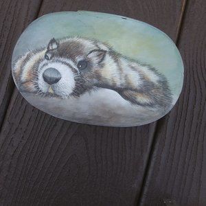 Artist signed hand painted small wood box